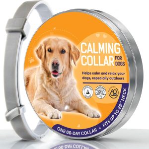 Calming Dog Collar 25 Inches – Dog Anxiety Relief Collar Made of 100% Natural Ingredients – Adjustable Calming Collar for Dogs and Breeds – Pheromone Dog Collar 60 Days Lasting